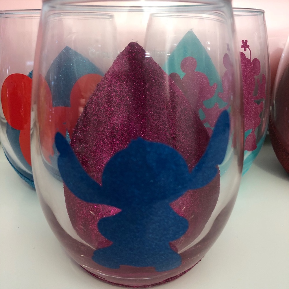 Stitch Disney Handmade Wine Glass